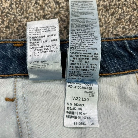 Levis 94 Baggy Cargo Jeans Mens 32x30 Thick Blue Wash Denim Skater Grunge 90s - Picture 7 of 12